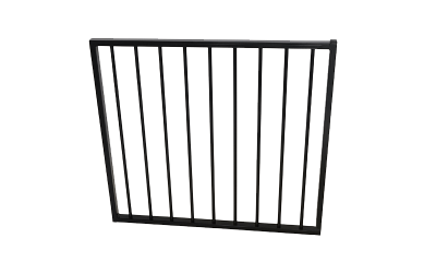 Aluminium Flat Top Garden Gate 975w X 900h Black